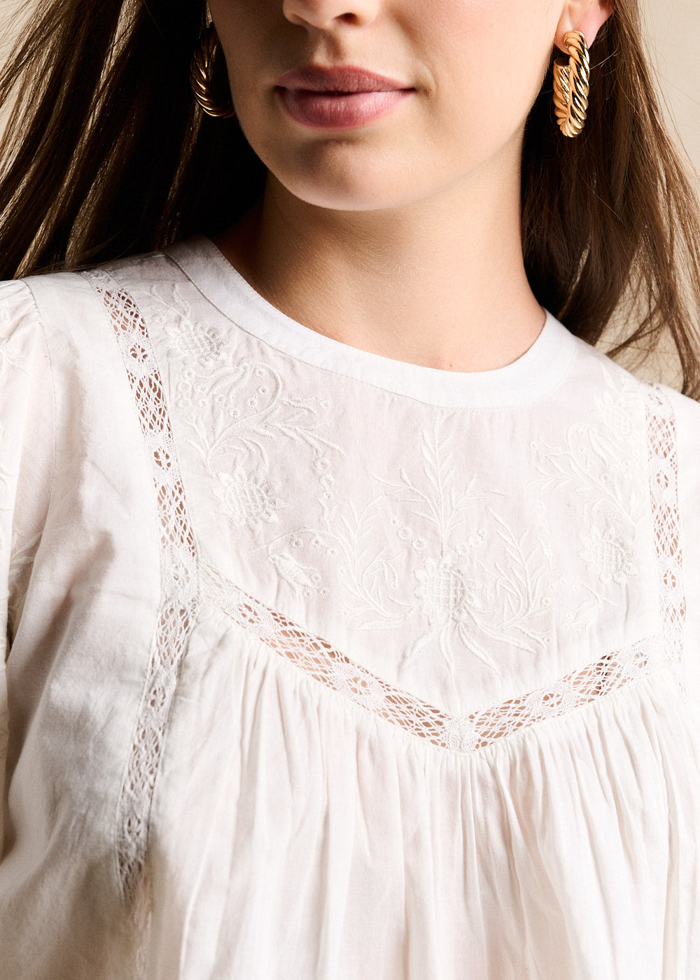 TALLIA Blouse en voile de coton brodée - 2 - Sud Express - Sud Express