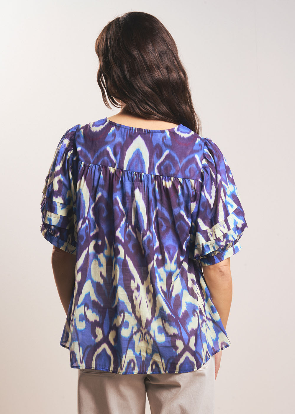 Blouse imprimée ikat - Sud Express - 3 - Sud Express