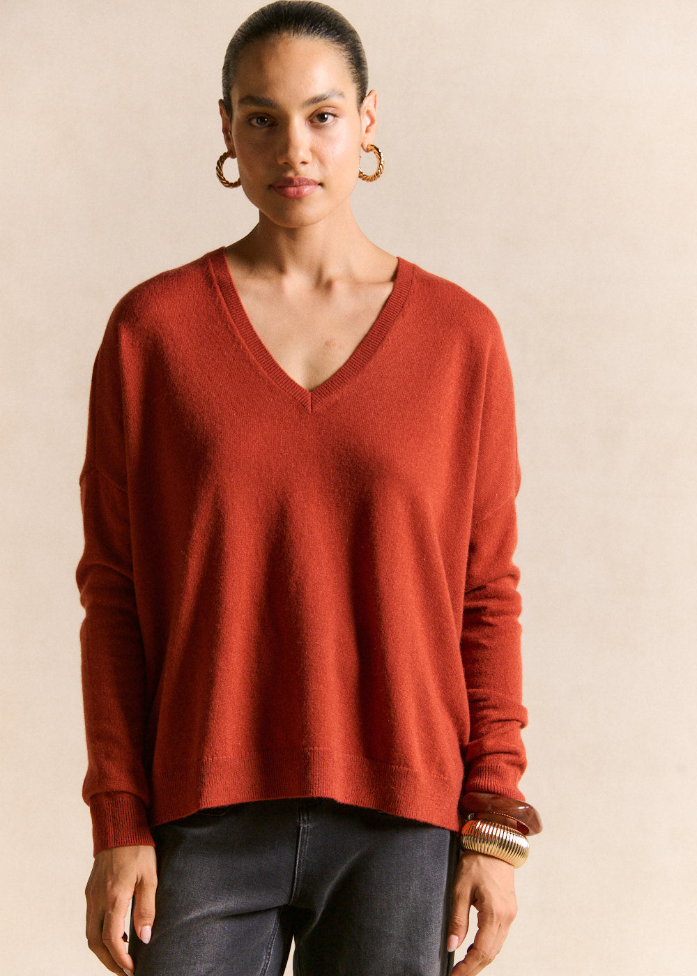 Pull cachemire col V ample - Sud Express - 1 - Sud Express