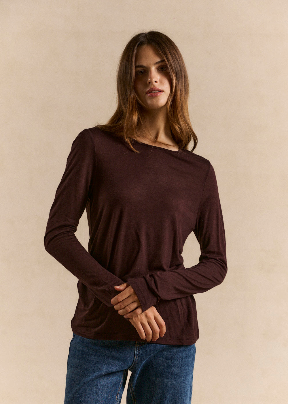 T-shirt manches longues encolure ronde - Sud Express - 1 - Sud Express