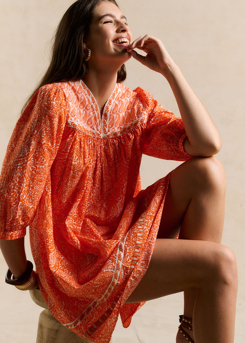 Robe courte imprimé floral - Sud Express - 2 - Sud Express