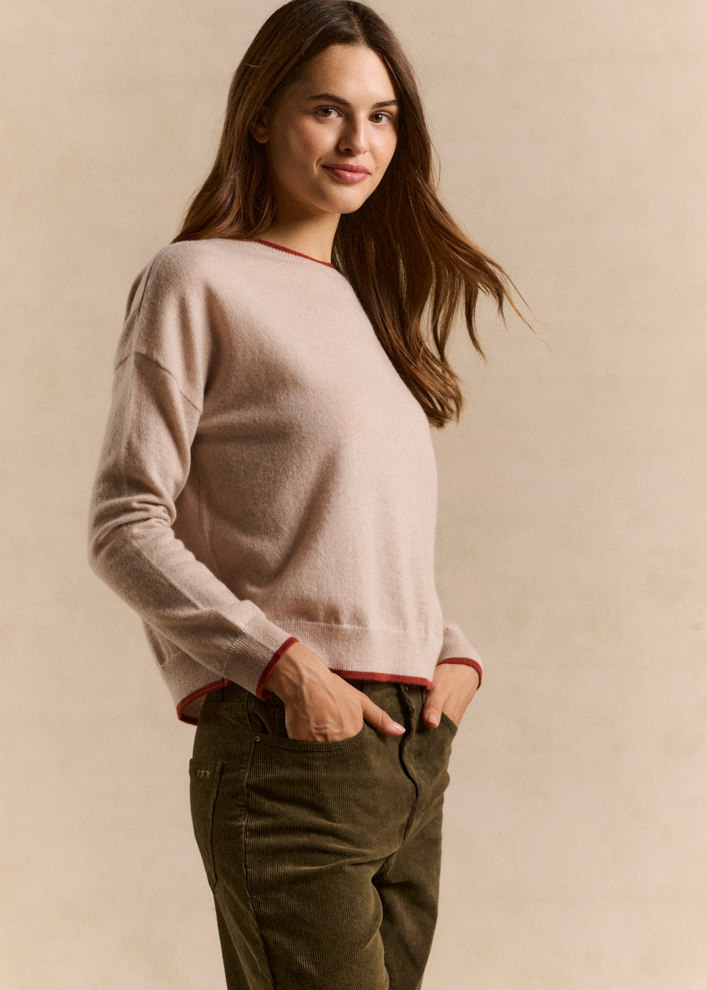MONAELLE Boat neck cashmere sweater, boxy fit - 2 - Sud Express - Sud Express