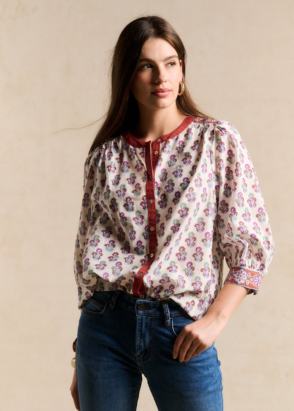 Blouse imprimé indien - Sud Express - 4 - Sud Express