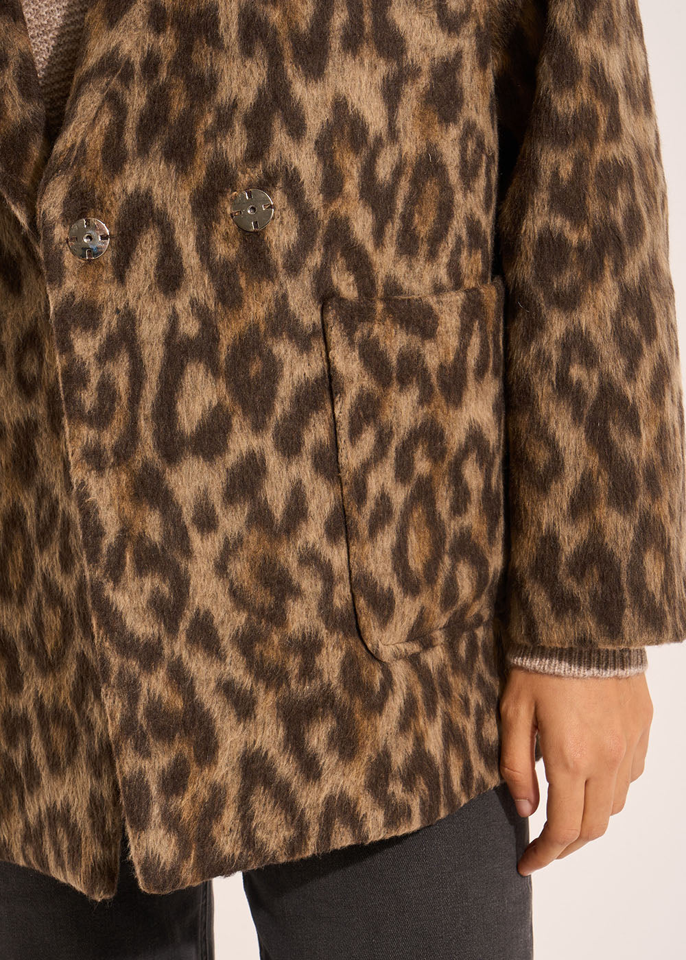 Manteau ample imprimé peau de bête - Sud Express - 5 - Sud Express
