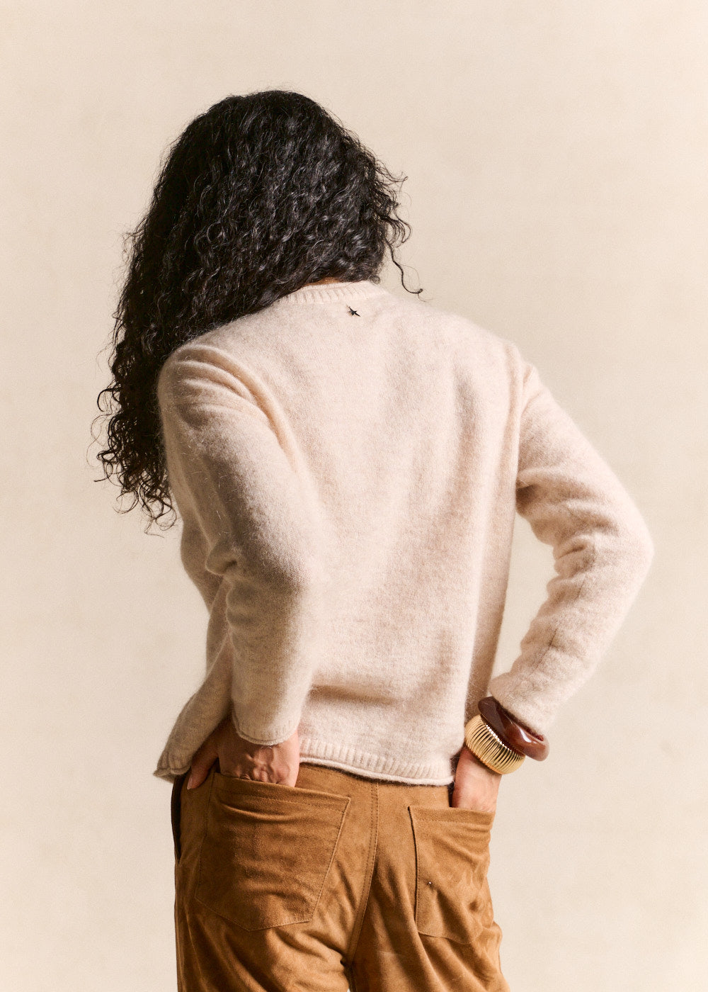 Gilet cardigan en mohair col rond - Sud Express - 3 - Sud Express