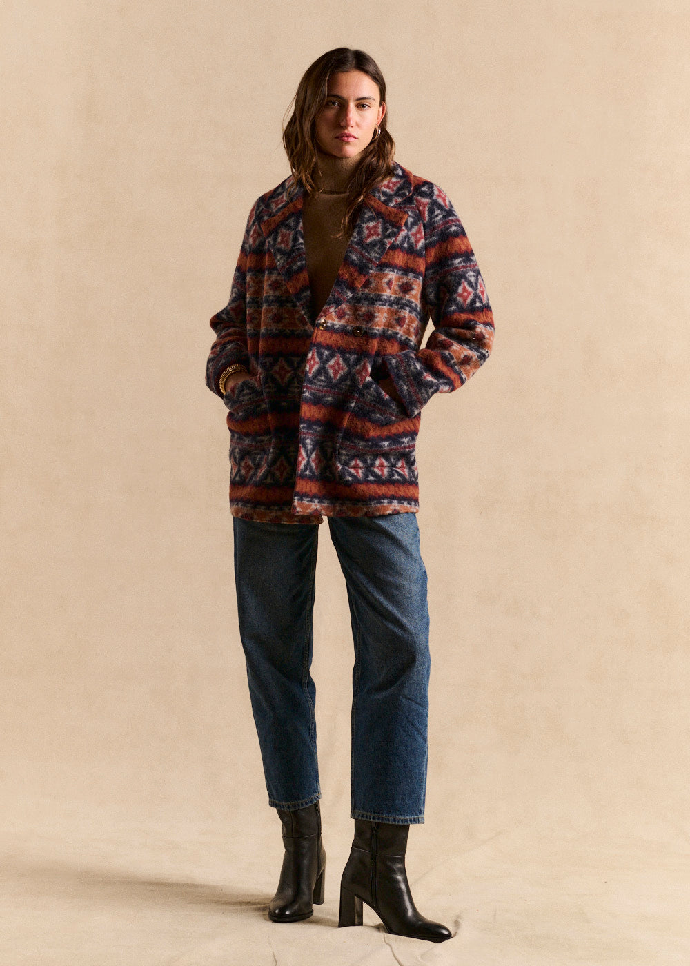 Manteau oversize en lainage - Sud Express - 1 - Sud Express