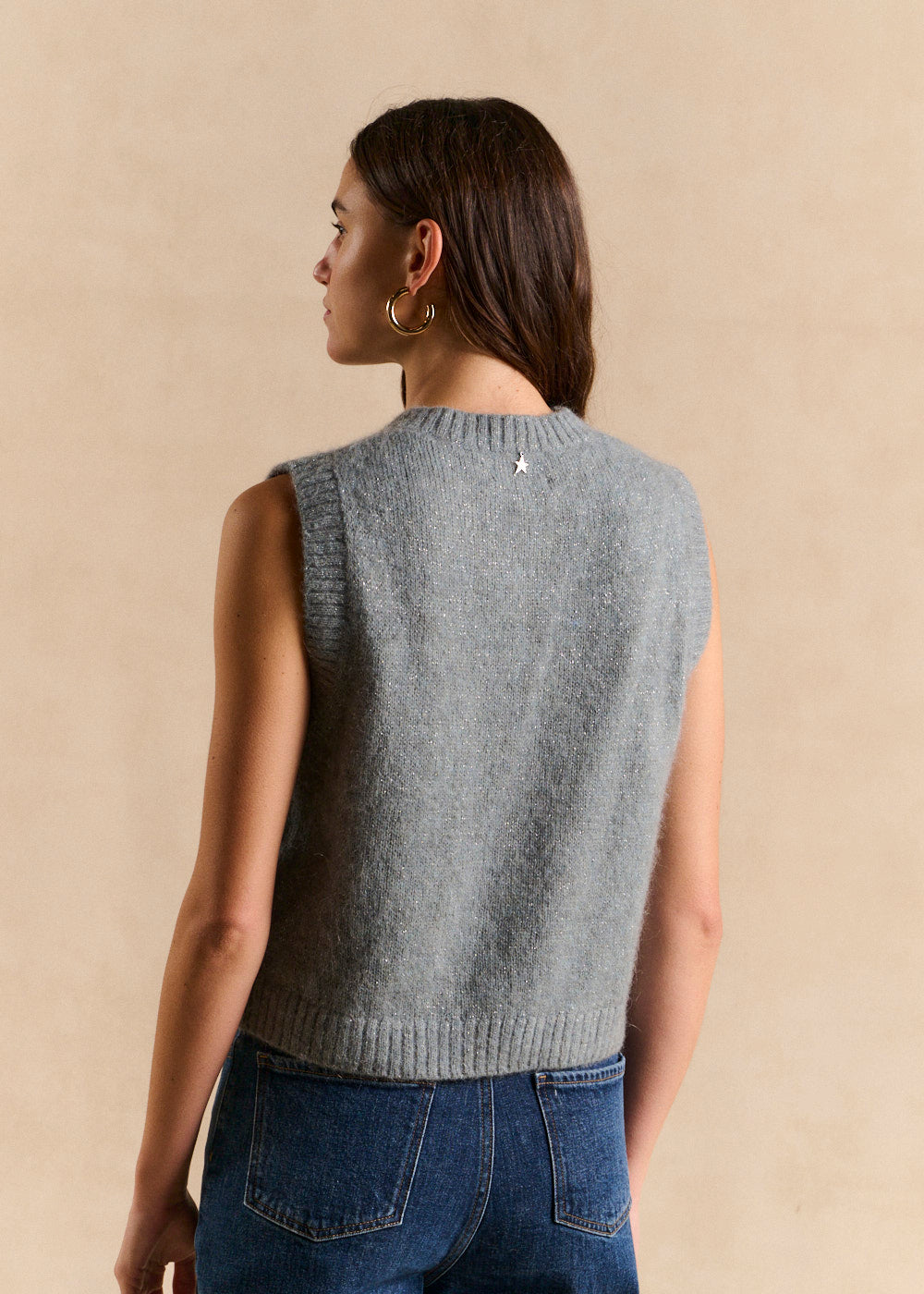 GARISTAX Sleeveless alpaca and lurex vest - 3 - Sud Express - Sud Express