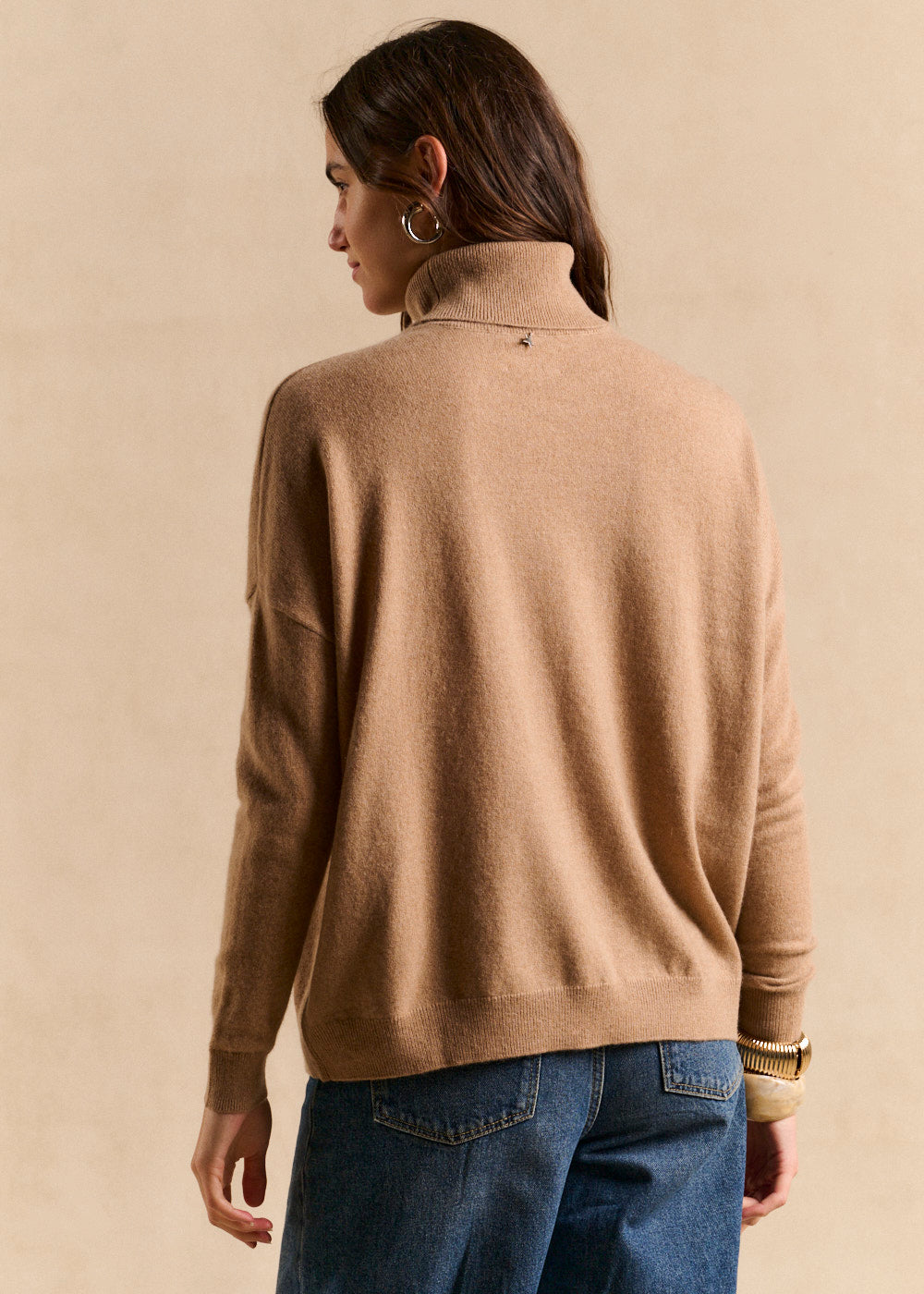 Pull cachemire col montant coupe large - Sud Express - 3 - Sud Express
