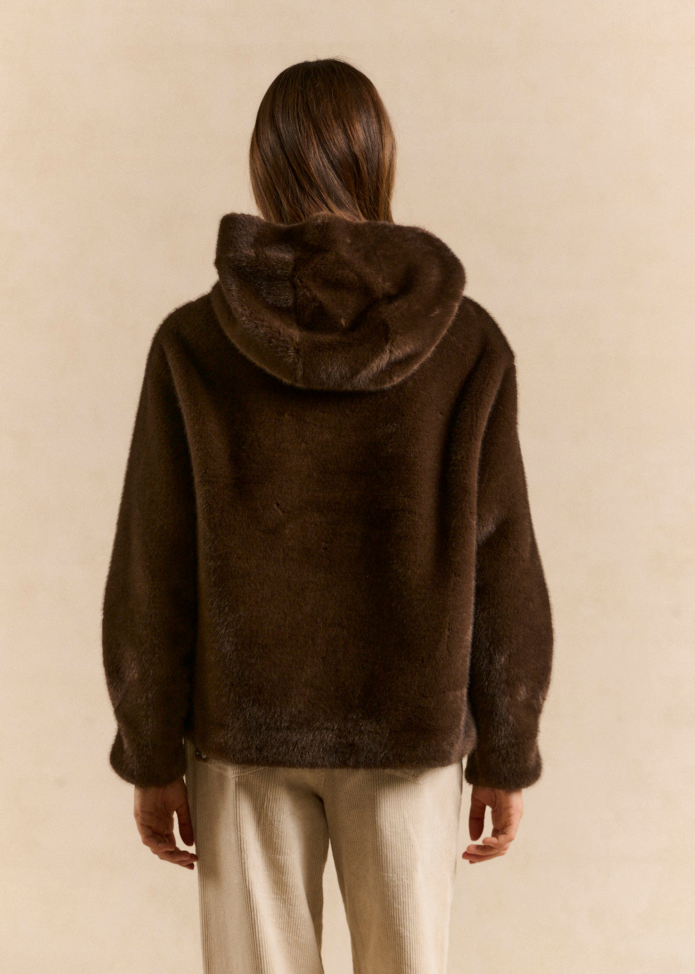 MICHALYNA Manteau mi long en fausse fourrure à capuche - 3 - Sud Express - Sud Express