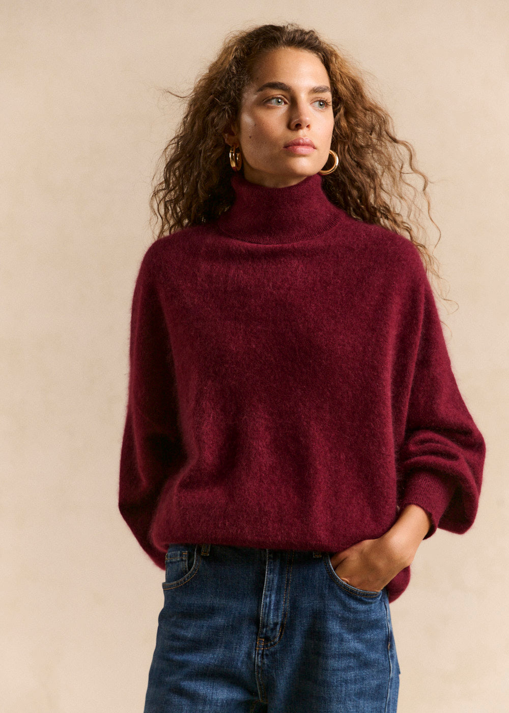 Loose-fitting turtleneck jumper - Sud Express - 5 - Sud Express