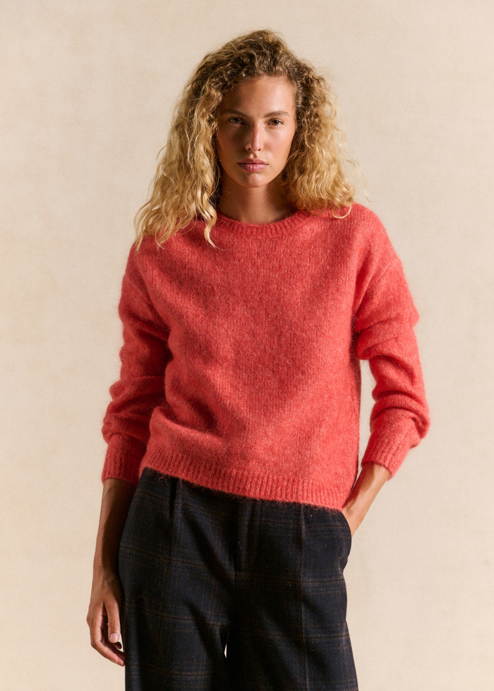Pull col rond en mohair manches longues - Sud Express - 1 - Sud Express