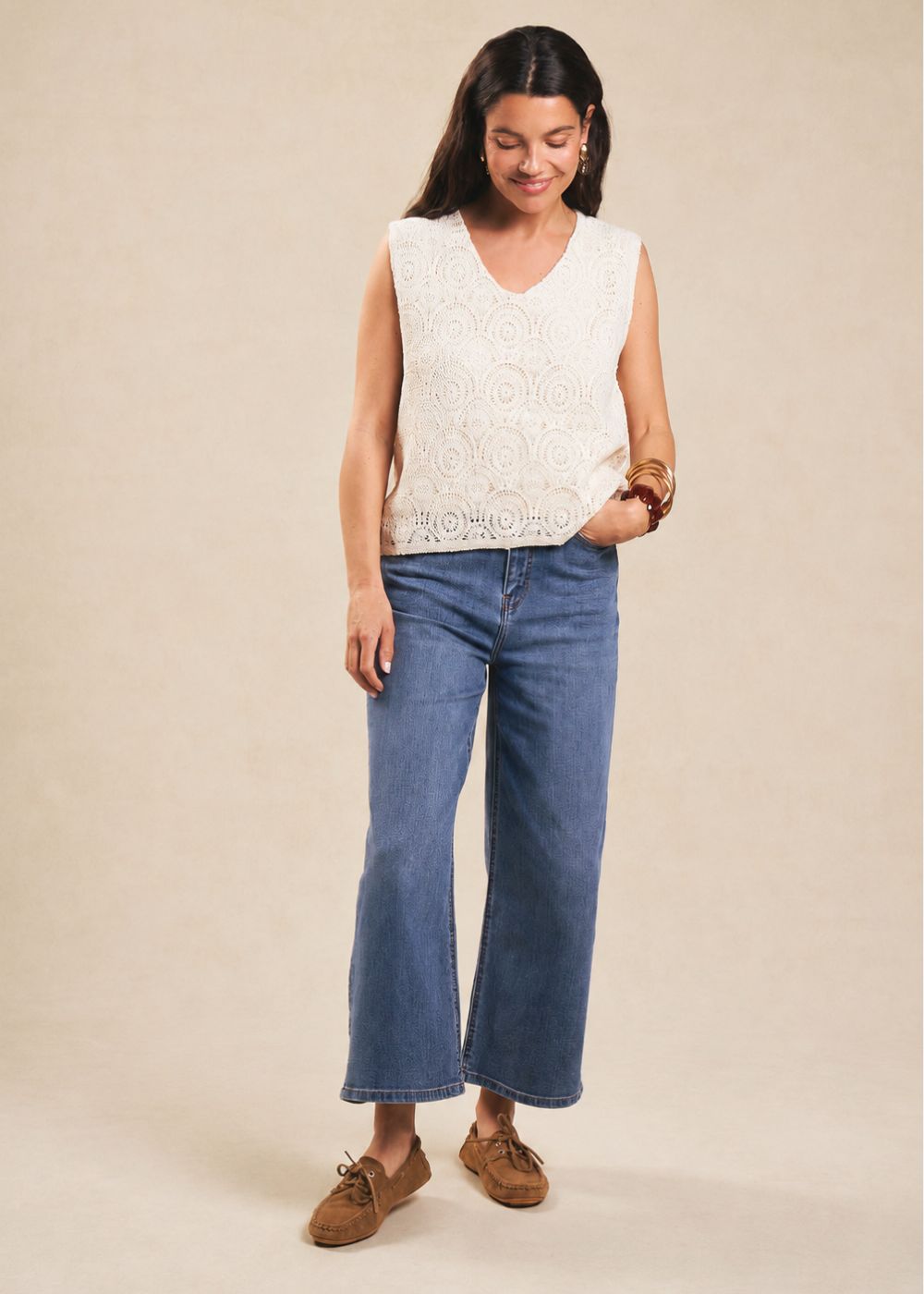 SUZY Jean taille haute coupe large 7/8 - 1 - Sud Express - Sud Express