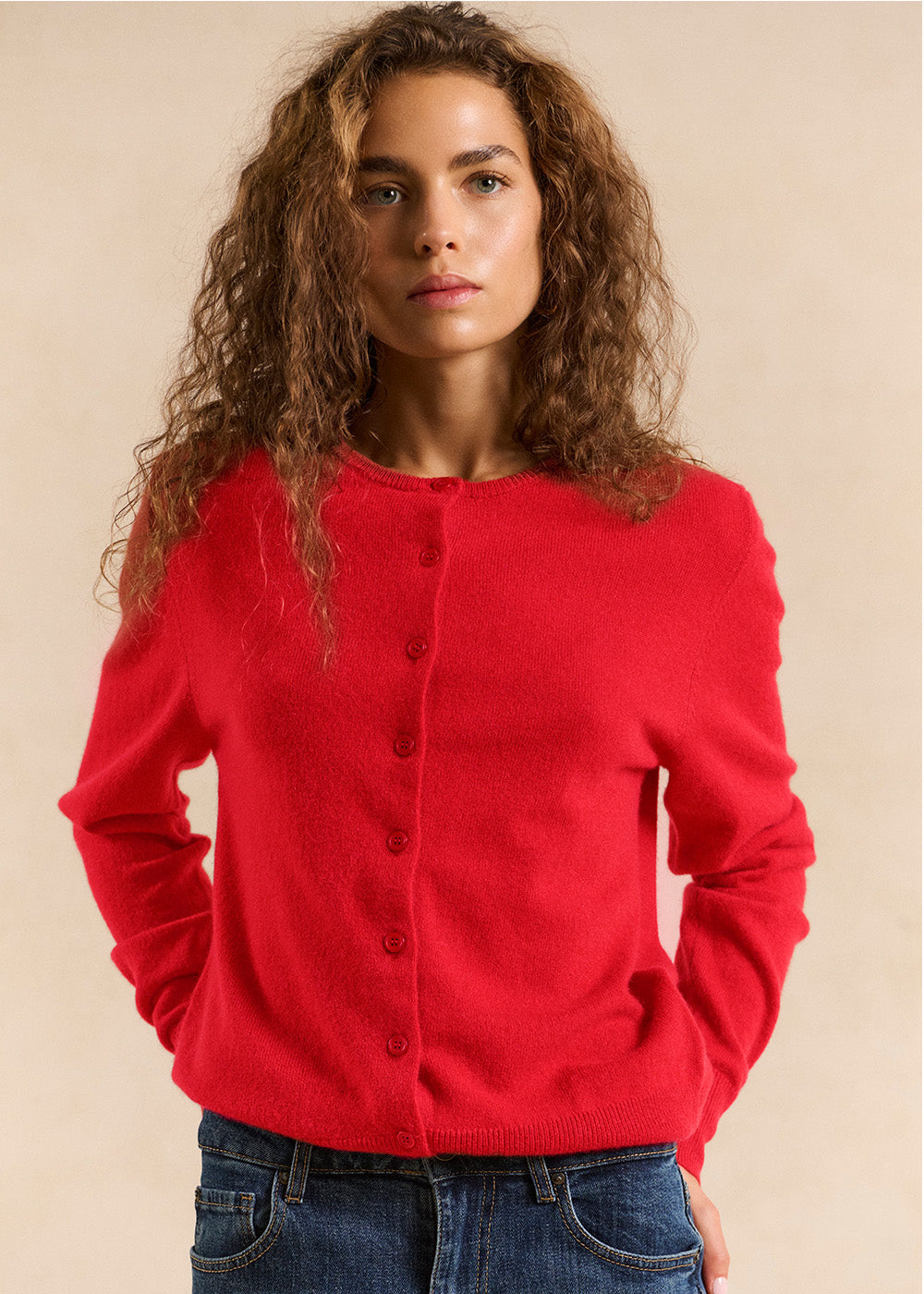 GIGYAK Gilet cachemire boutonné coupe droite - 1 - Sud Express - Sud Express