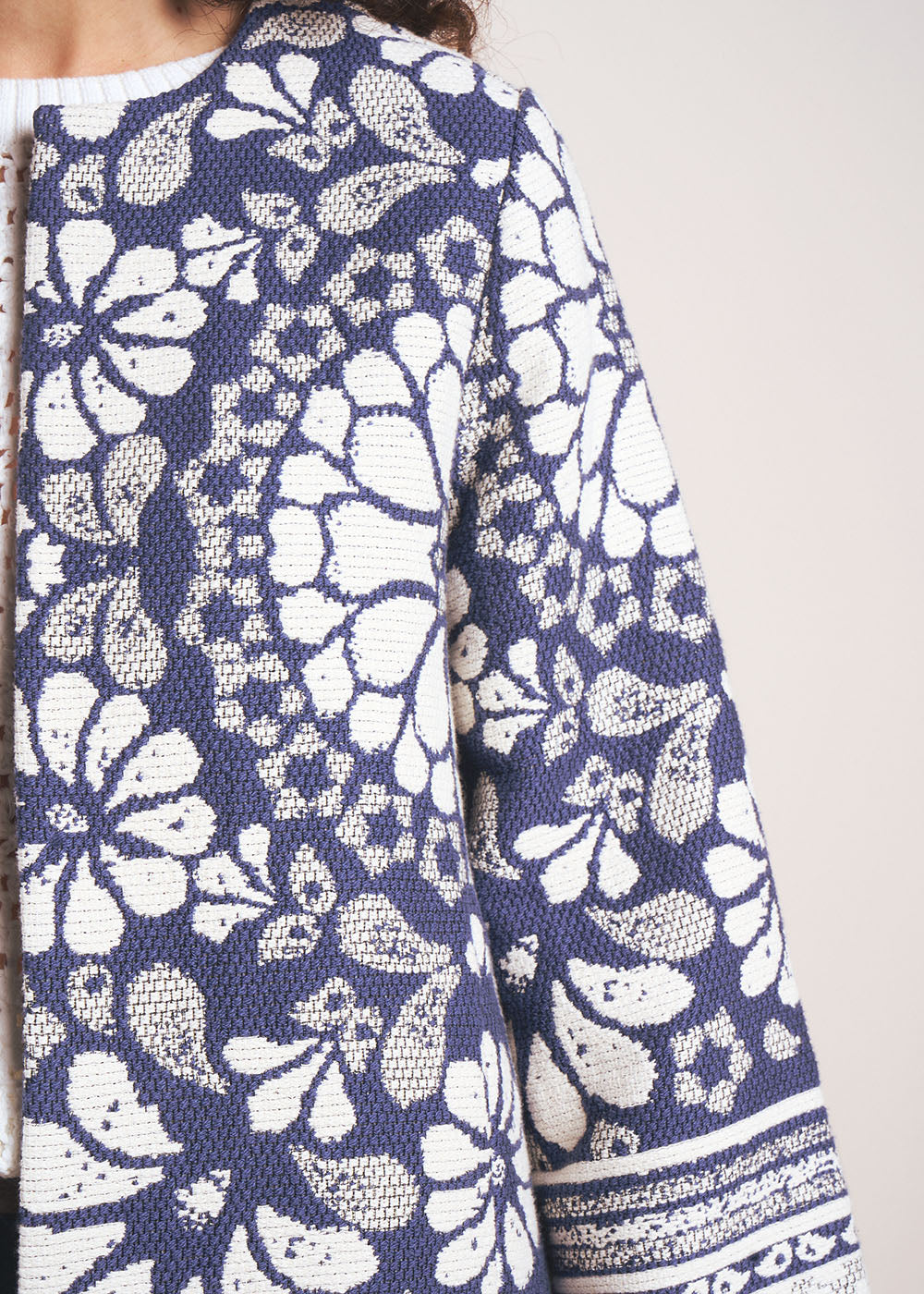 Veste en coton à motifs floraux - Sud Express - 2 - Sud Express