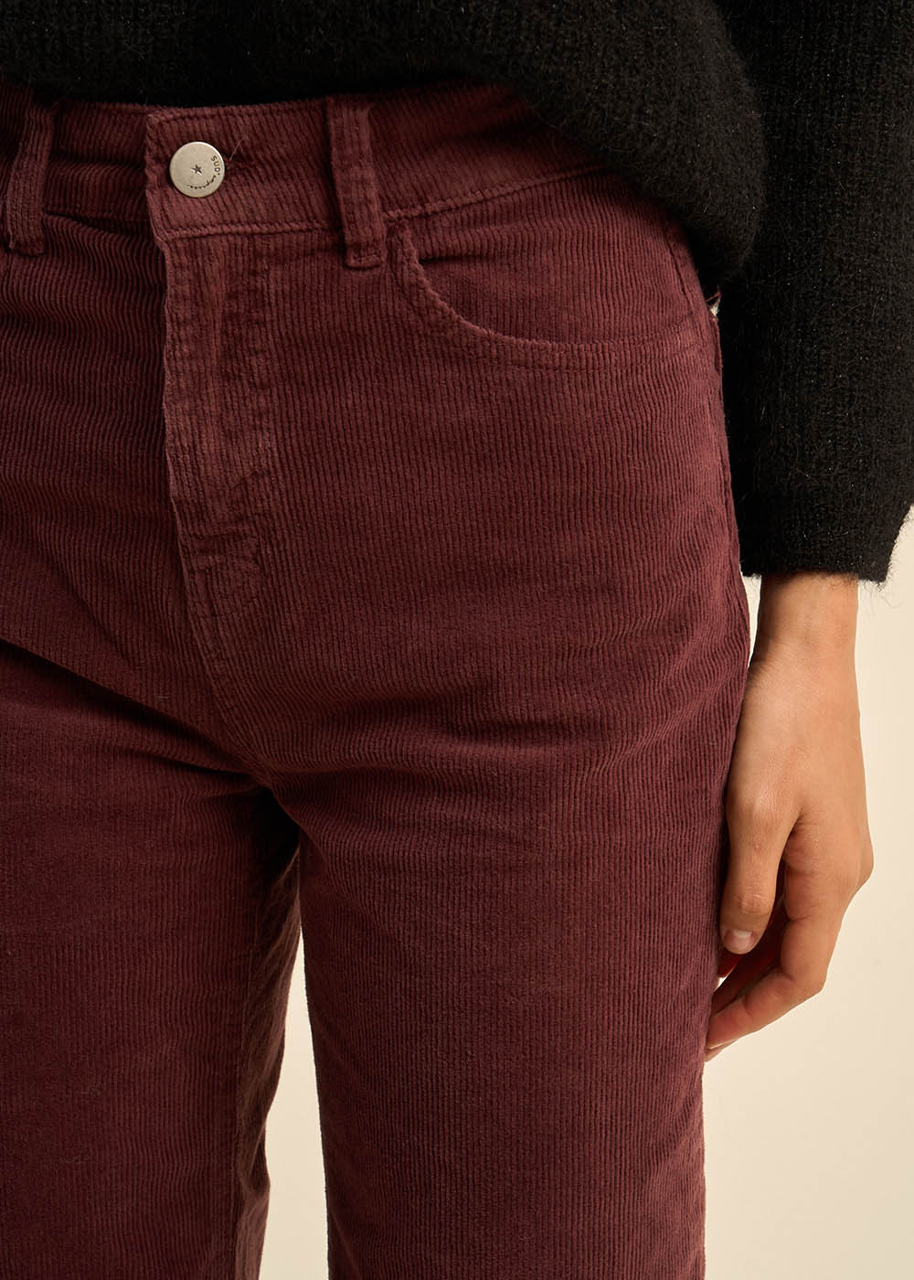 Pantalon en velours à coupe droite - Sud Express - 2 - Sud Express