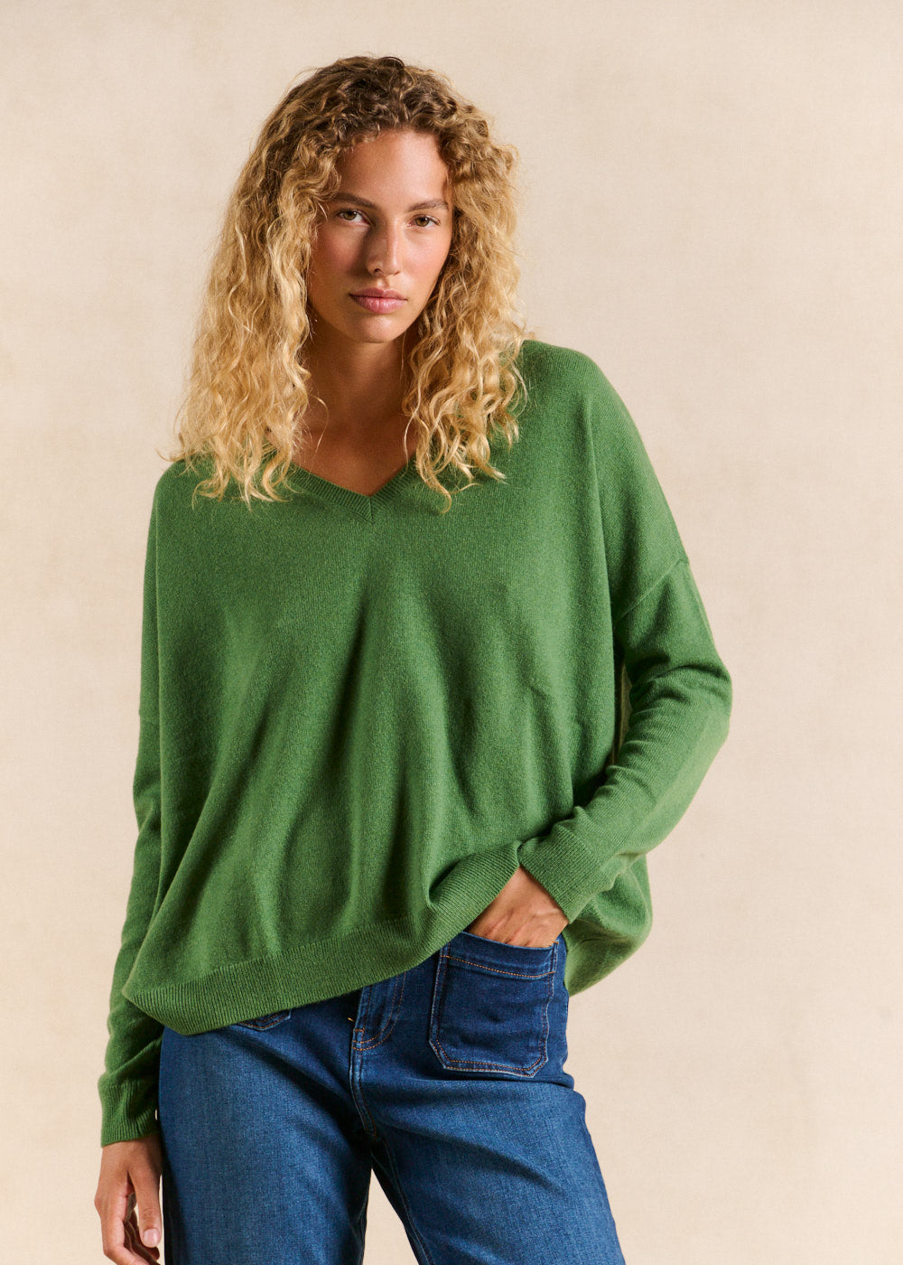 Pull cachemire col V ample - Sud Express - 1 - Sud Express