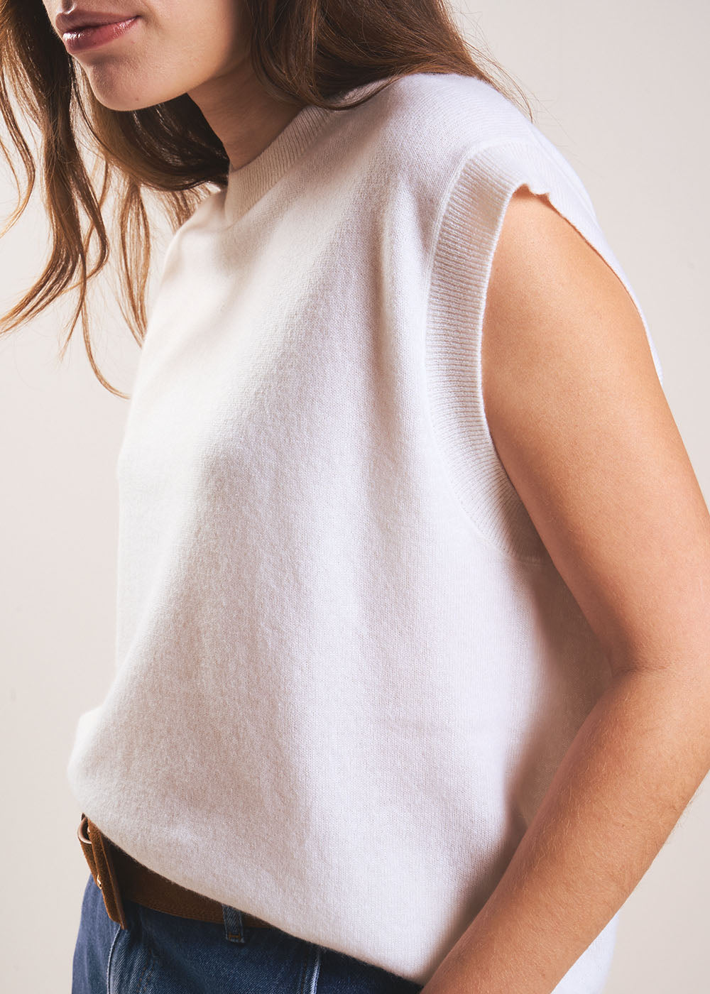 Pull sans manches en cachemire - Sud Express - 5 - Sud Express