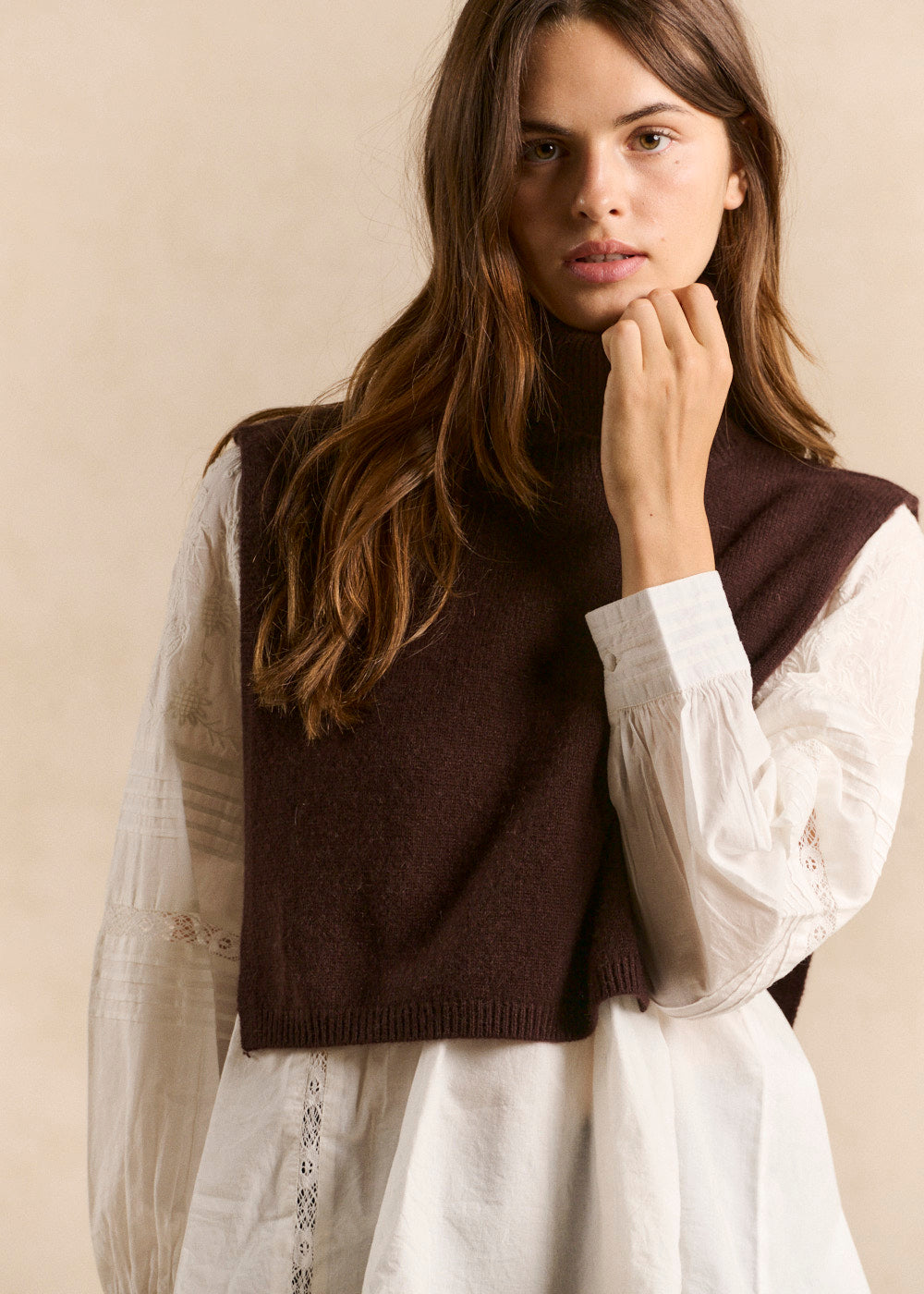 Cashmere plastron collar - Sud Express - 1 - Sud Express