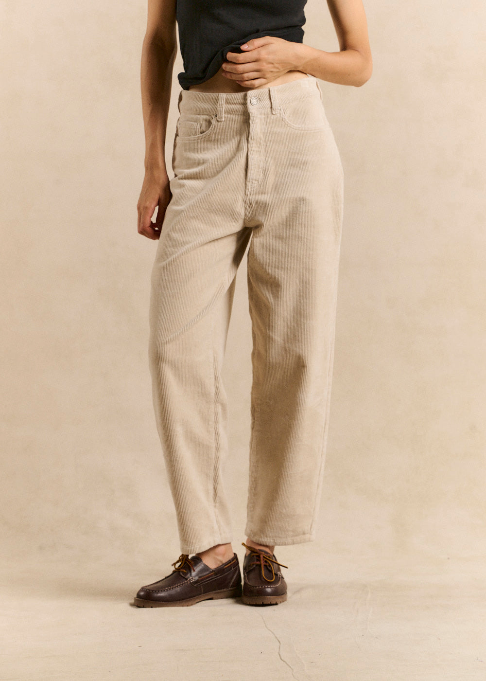 BILLYNI Pantalon velours coupe ballon - 1 - Sud Express - Sud Express