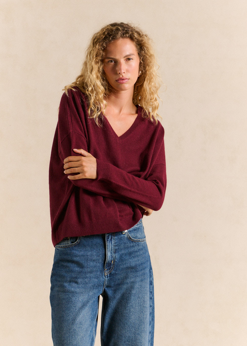 Pull cachemire col V ample - Sud Express - 1 - Sud Express