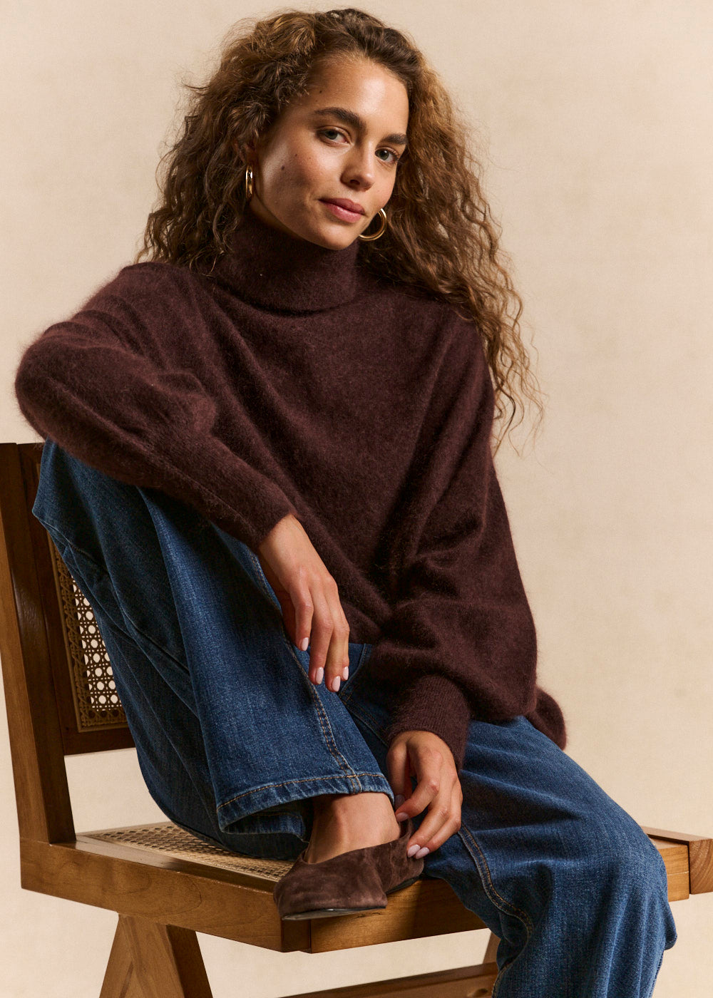 Loose-fitting turtleneck jumper - Sud Express - 4 - Sud Express