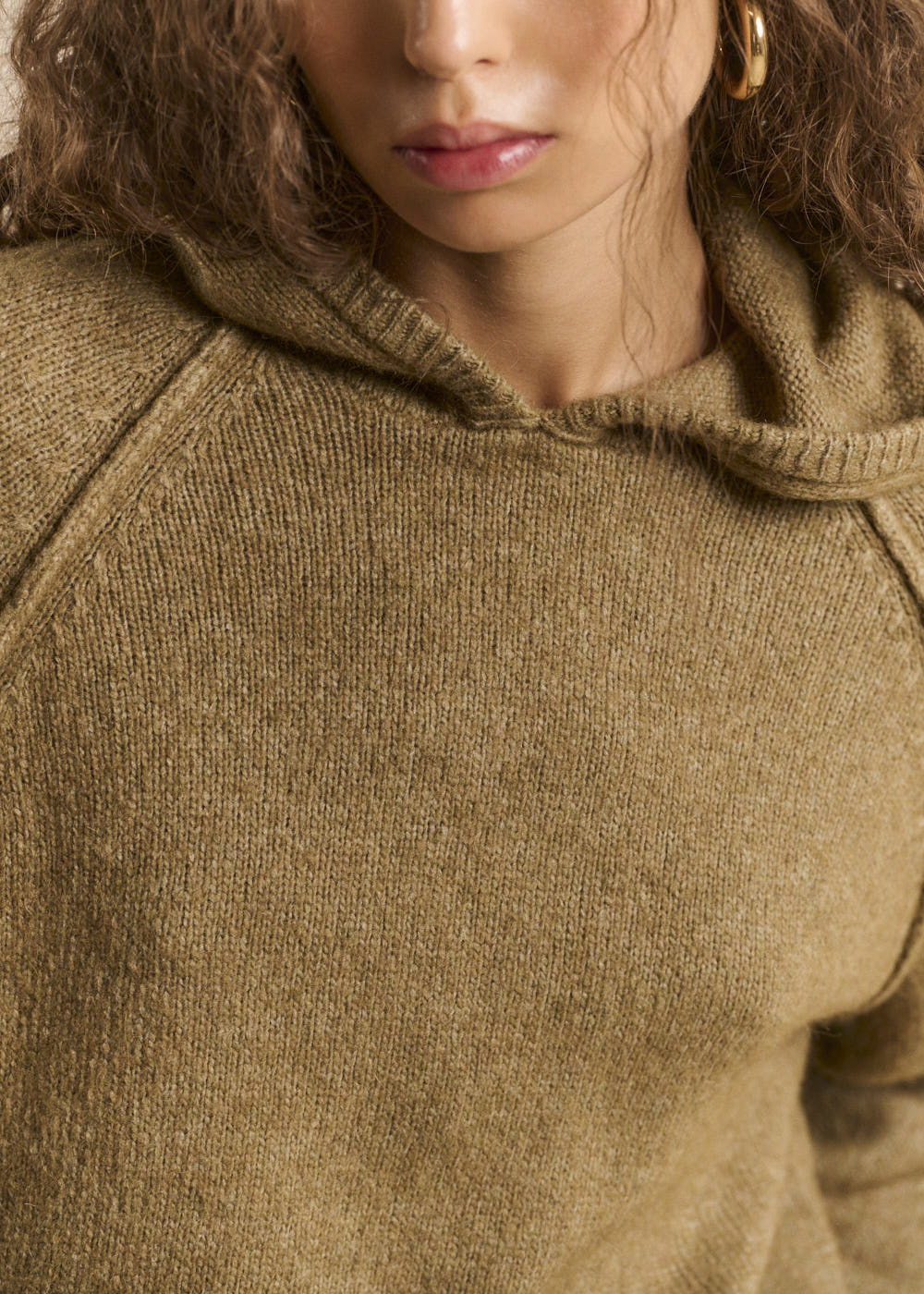 Pull sweat à capuche en maille épaisse - Sud Express - 2 - Sud Express