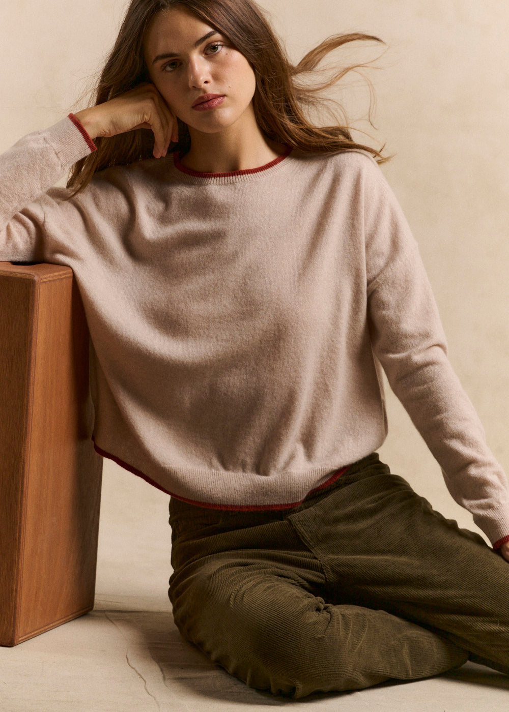 MONAELLE Boat neck cashmere sweater, boxy fit - 1 - Sud Express - Sud Express