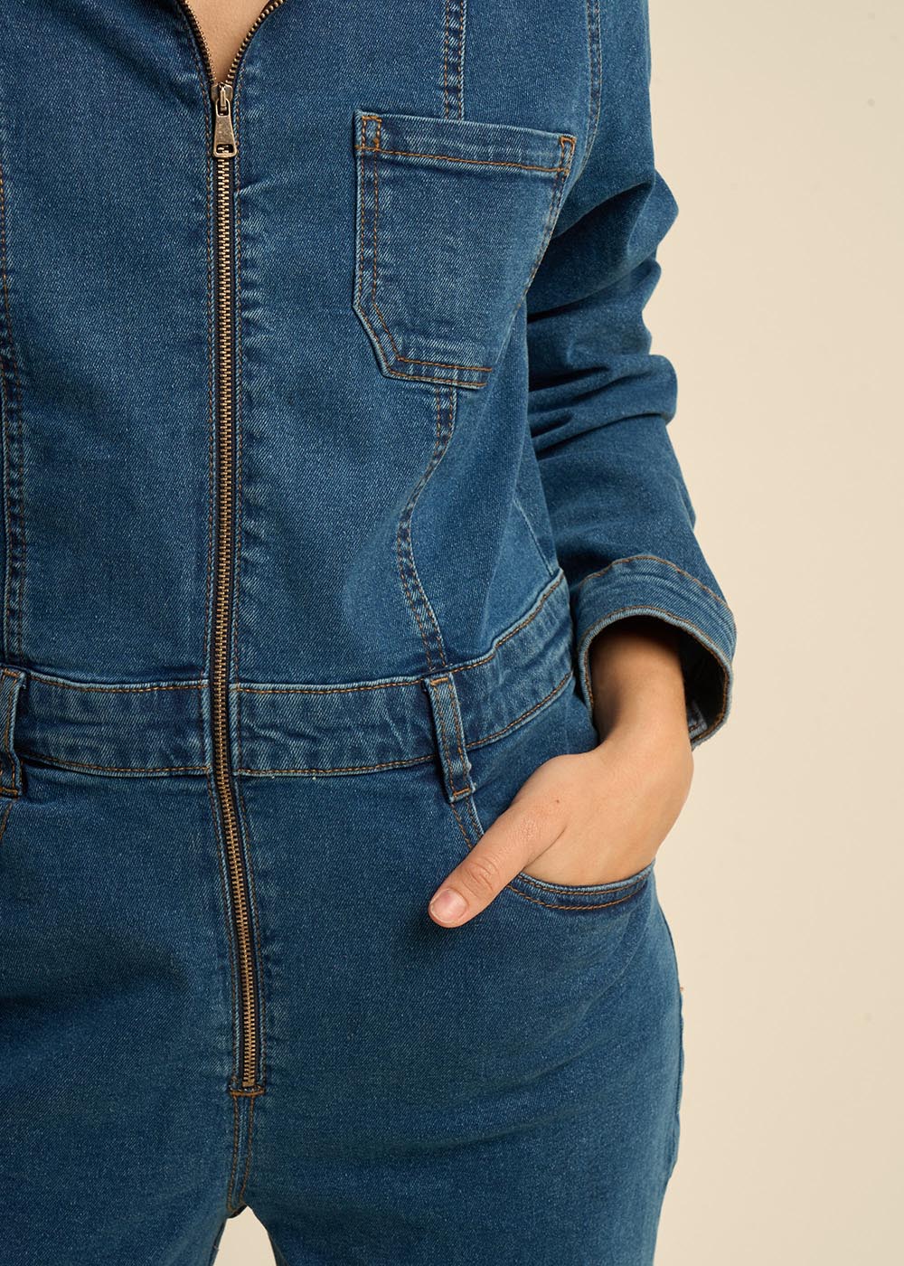 Combi-pantalon en jean - Sud Express - 4 - Sud Express