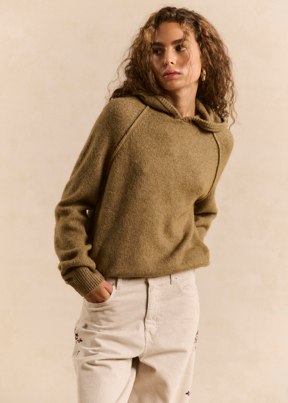 Pull sweat à capuche en maille épaisse - Sud Express - 1 - Sud Express