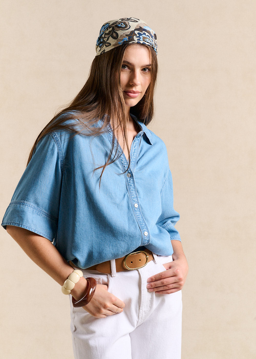 CHALY Chemise denim fluide - 1 - Sud Express - Sud Express