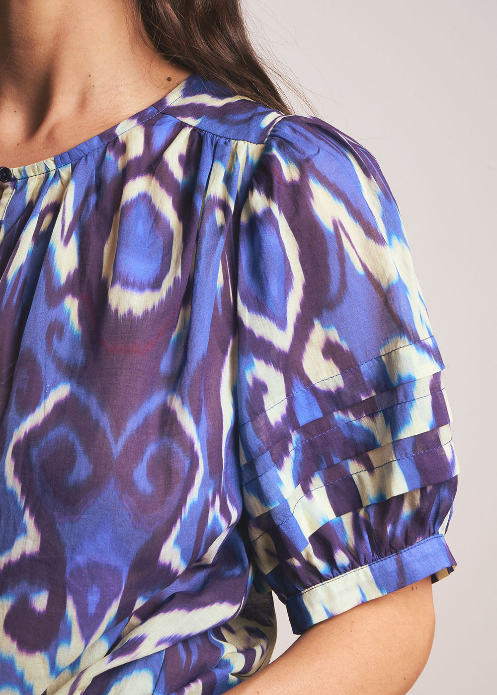 Blouse imprimée ikat - Sud Express - 4 - Sud Express