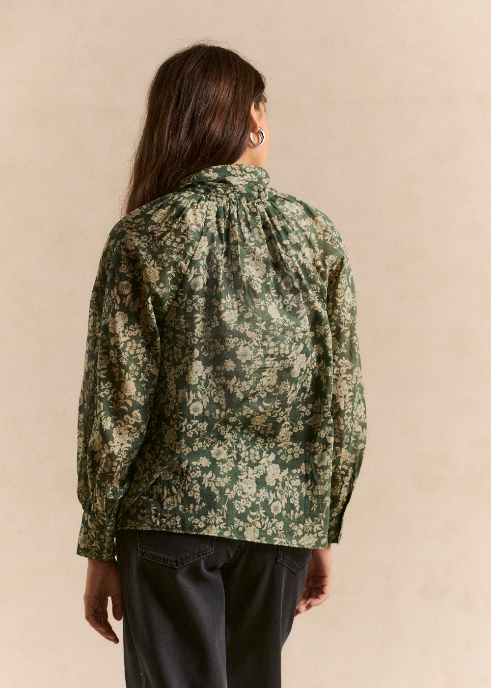Blouse imprimée fleurie col lavallière - Sud Express - 3 - Sud Express