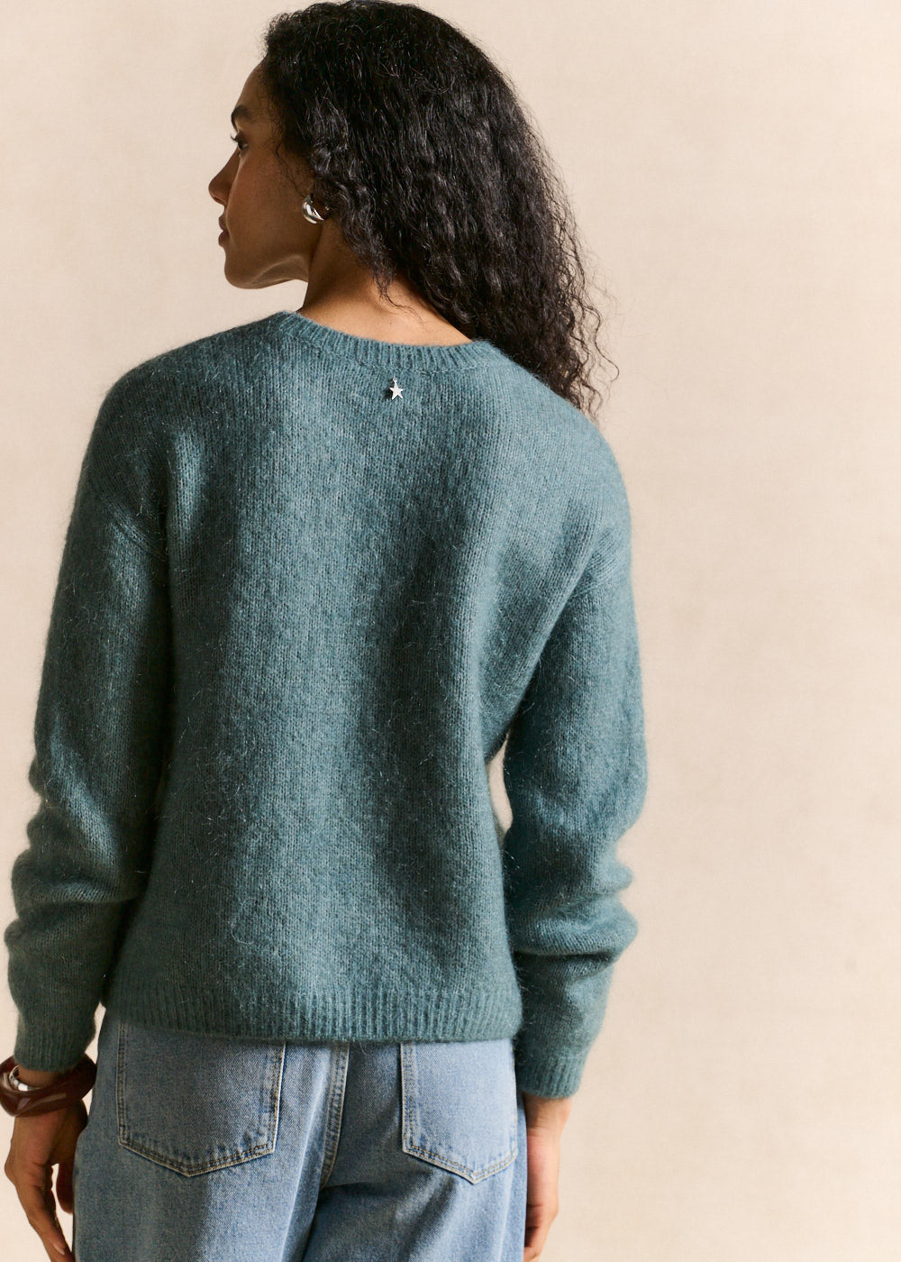 Pull col rond en mohair manches longues - Sud Express - 3 - Sud Express