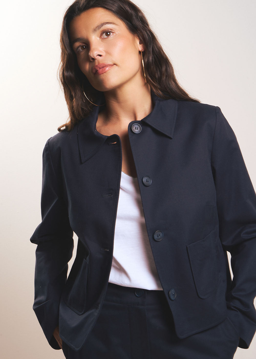 Veste courte boxy en coton - Sud Express - 5 - Sud Express