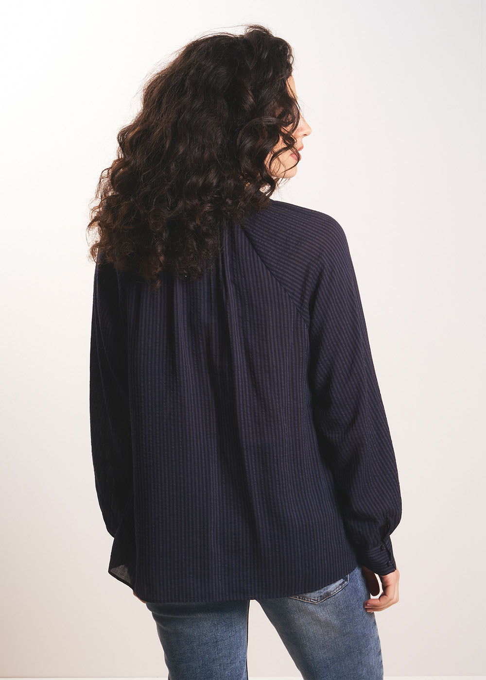 Blouse fluide à col croquet et manches raglan - Sud Express - 3 - Sud Express