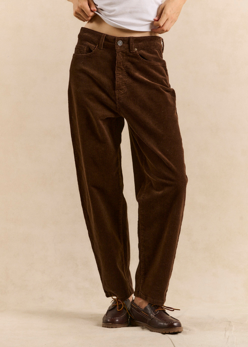 BILLYNI Pantalon velours coupe ballon - 1 - Sud Express - Sud Express