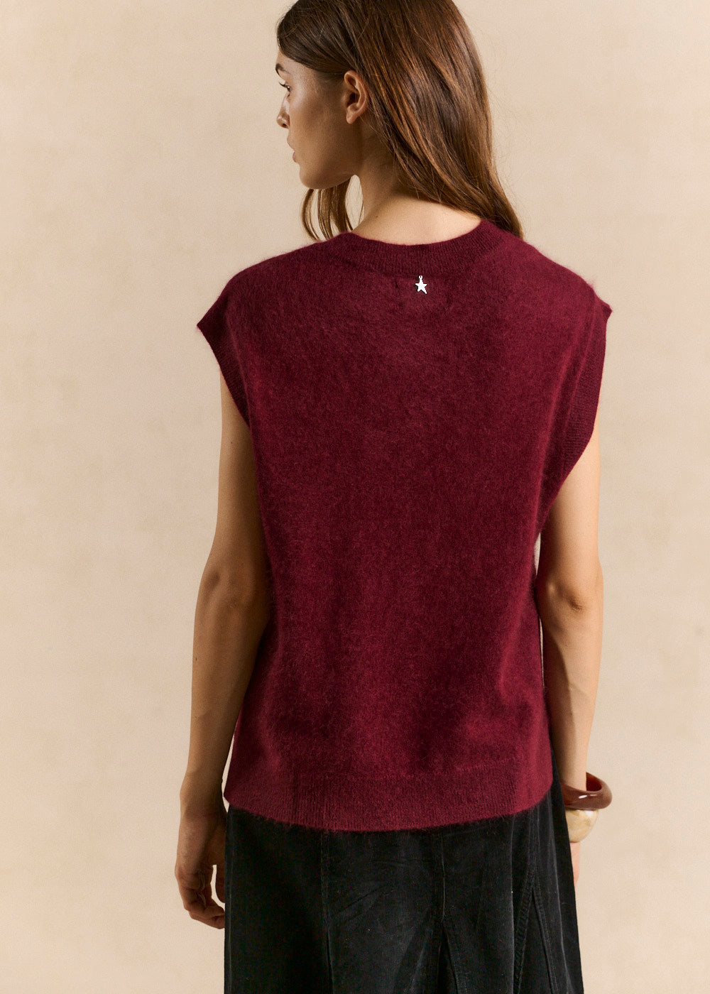 MARTAKA Loose sleeveless sweater in wool and cashmere - 3 - Sud Express - Sud Express