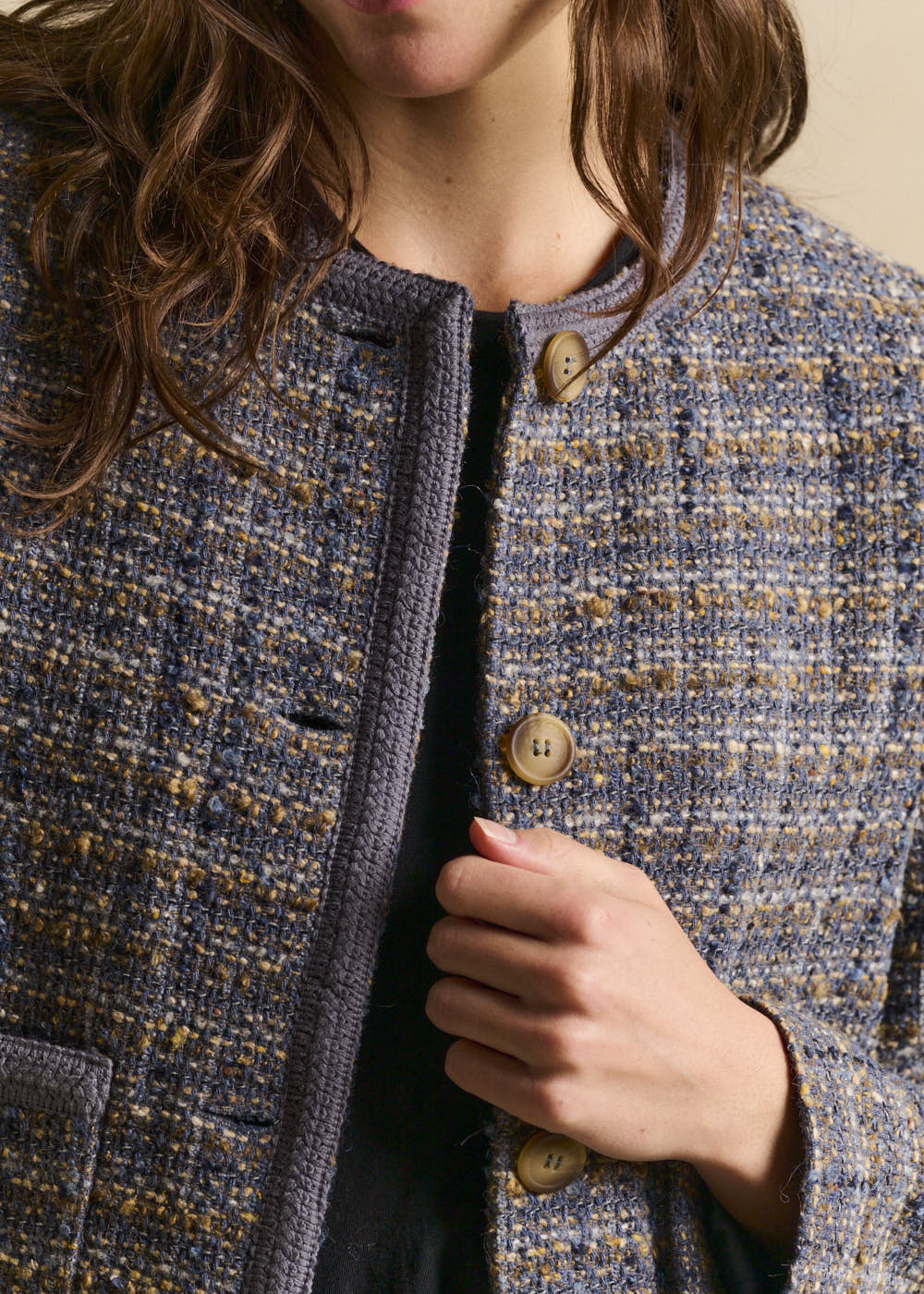 Veste courte en tweed - Sud Express - 2 - Sud Express