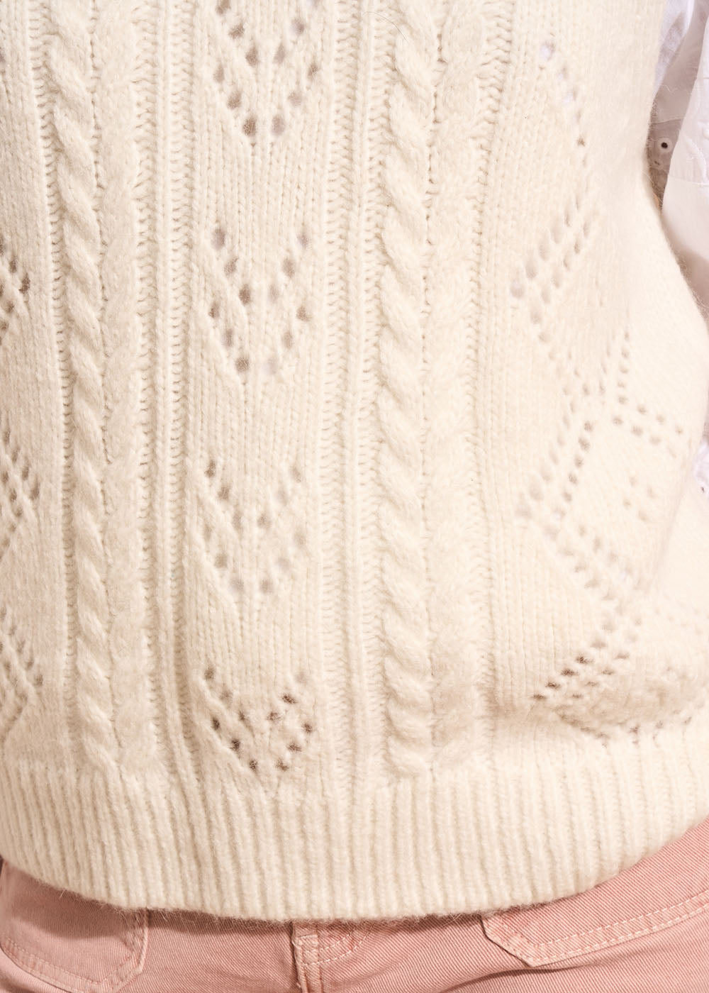 Pull sans manches à col rond et jeu de points - Sud Express - 4 - Sud Express