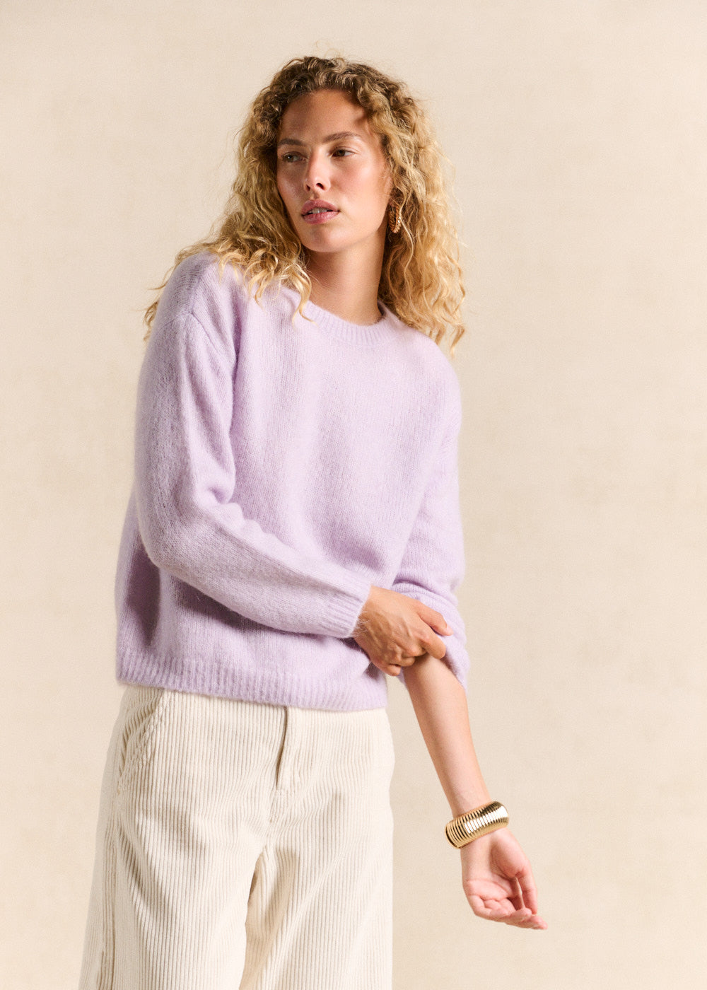 Pull col rond en mohair manches longues - Sud Express - 1 - Sud Express