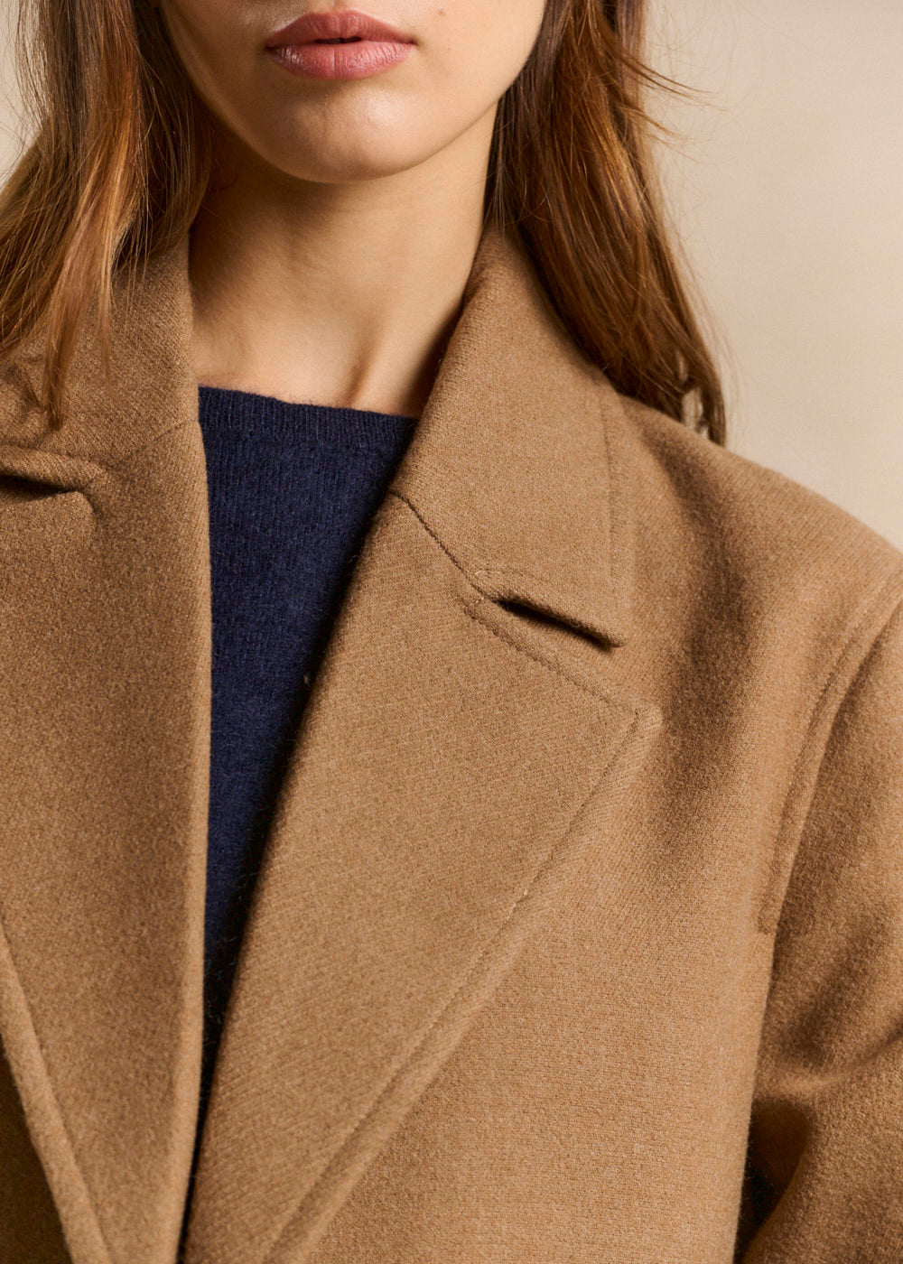 Manteau long ample col tailleur - Sud Express - 2 - Sud Express