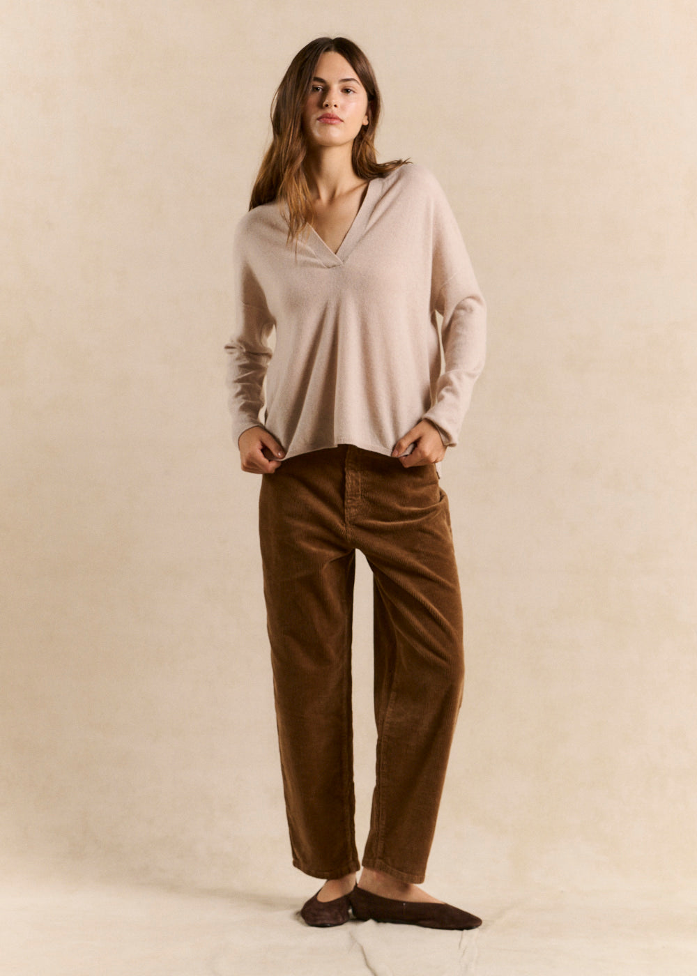 BILLYNI Pantalon velours coupe ballon - 1 - Sud Express - Sud Express