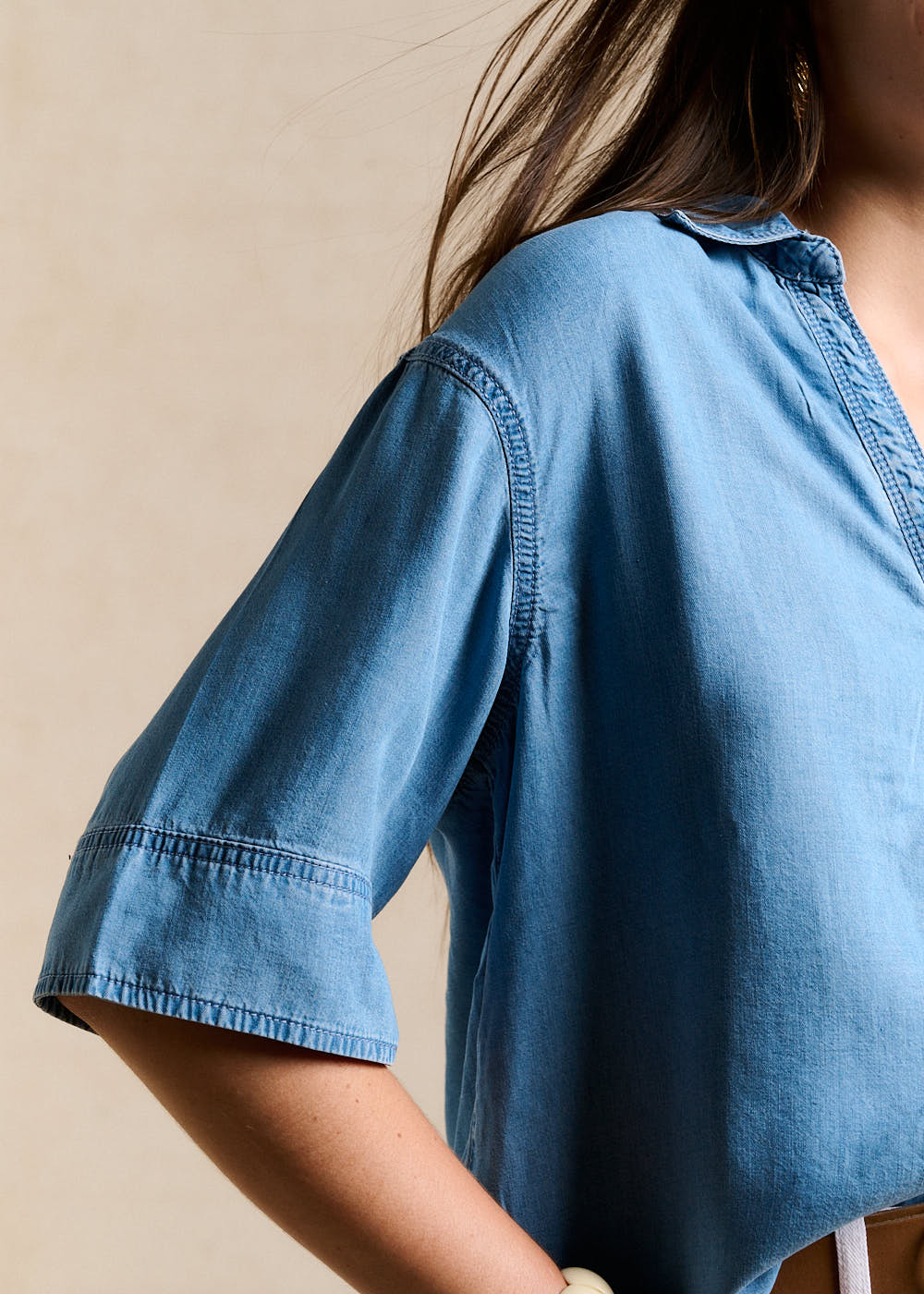 Chemise denim fluide - Sud Express - 2 - Sud Express