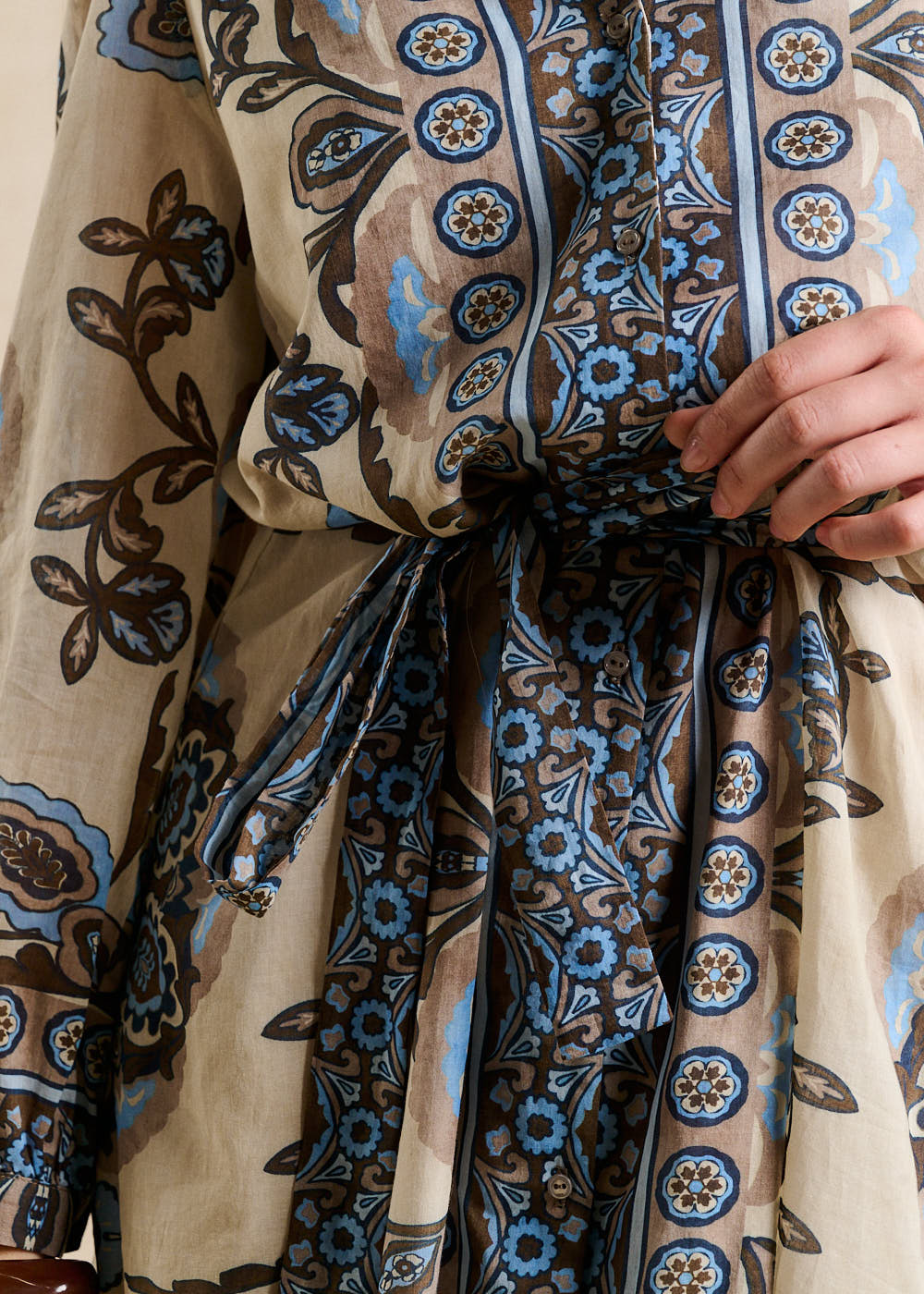 ROOPA Robe midi en coton imprimé cachemire - 3 - Sud Express - Sud Express