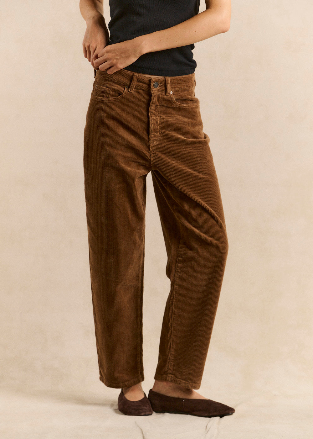 BILLYNI Pantalon velours coupe ballon - 2 - Sud Express - Sud Express
