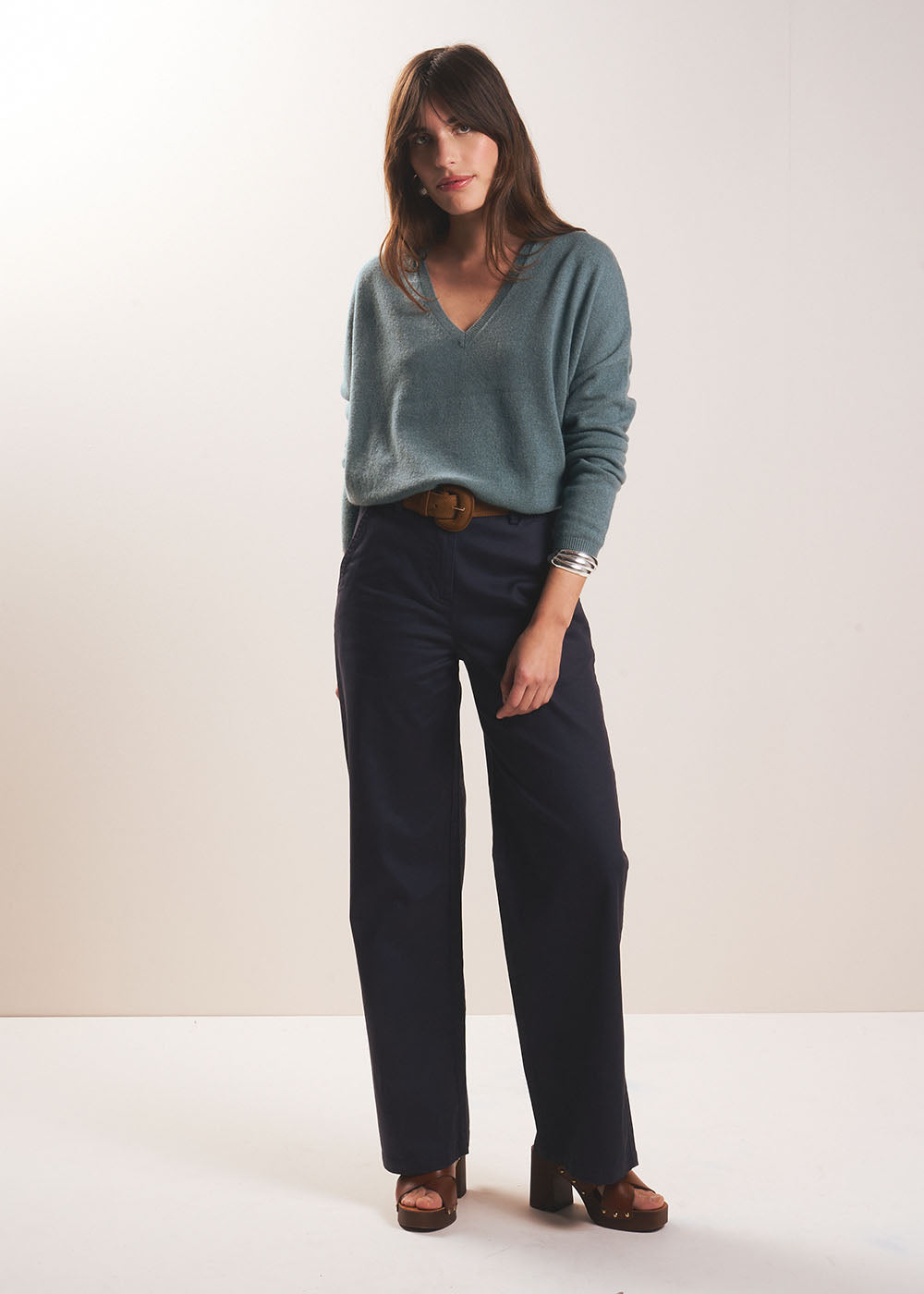 Pantalon droit taille haute - Sud Express - 5 - Sud Express