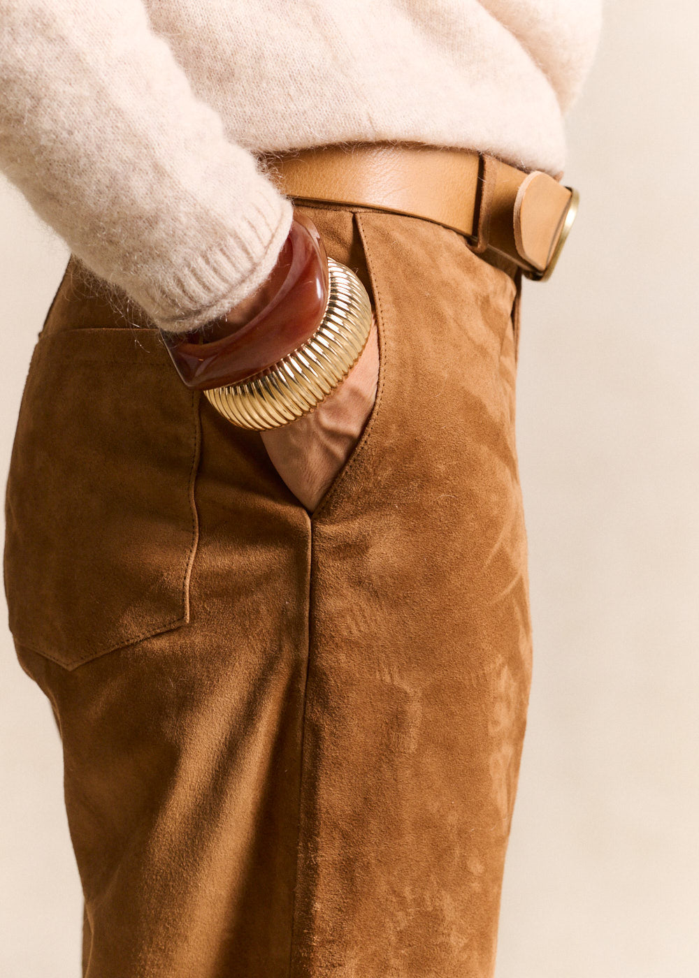 PANELA Pantalon droit en cuir - 2 - Sud Express - Sud Express