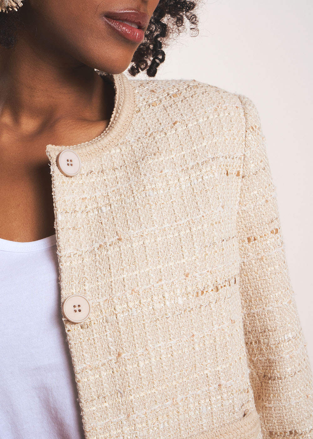 Veste courte en tweed - Sud Express - 2 - Sud Express