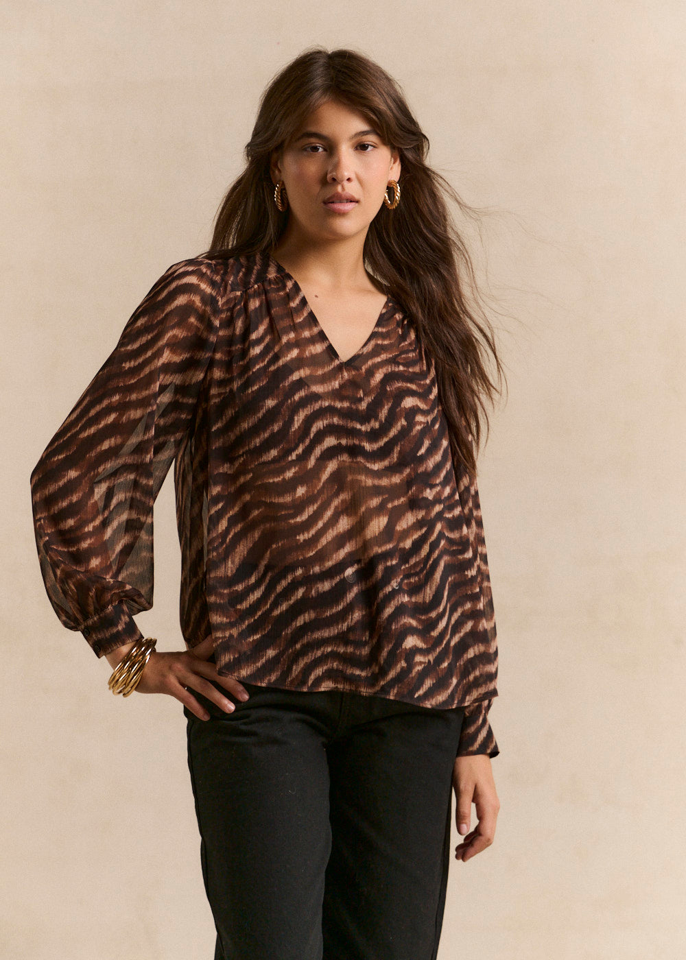 Top ample imprimé animalier - Sud Express - 1 - Sud Express