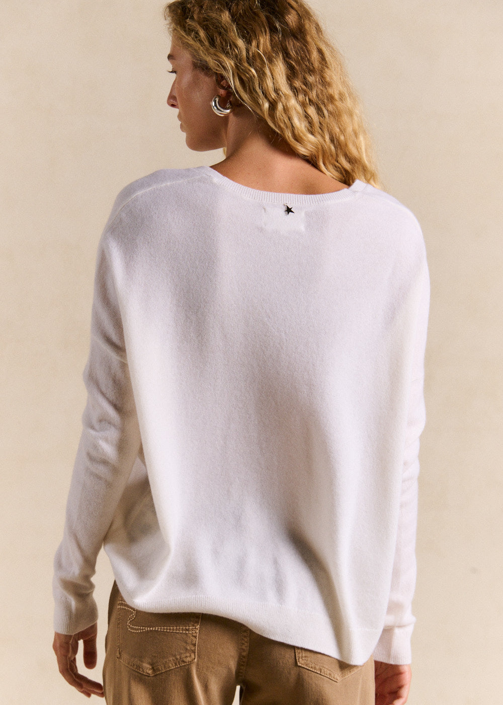 Pull cachemire col V ample - Sud Express - 3 - Sud Express